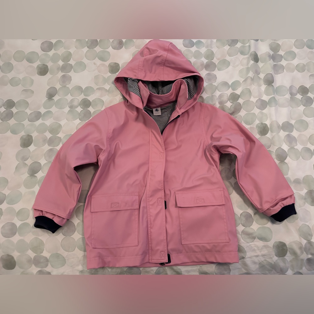 Girls Petit Bateau rain jacket size 5T